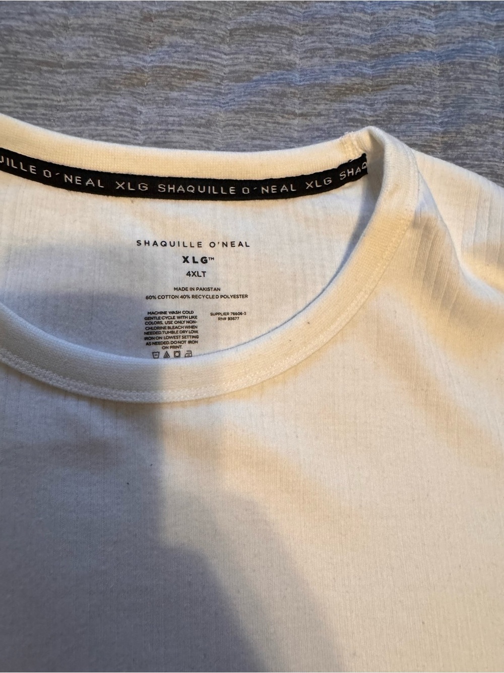 Shaquille O'Neal Men's White Crewneck Short Sleeve Tee